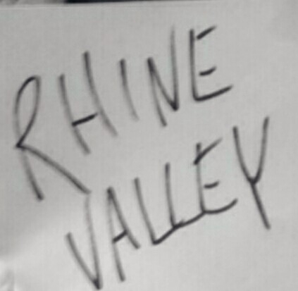 photo of rhine valley written on paper